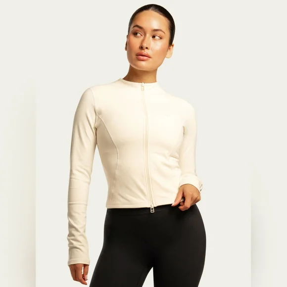 437 The Curve Jacket Crop Full Zip In Craam Sz XS - Picture 2 of 12